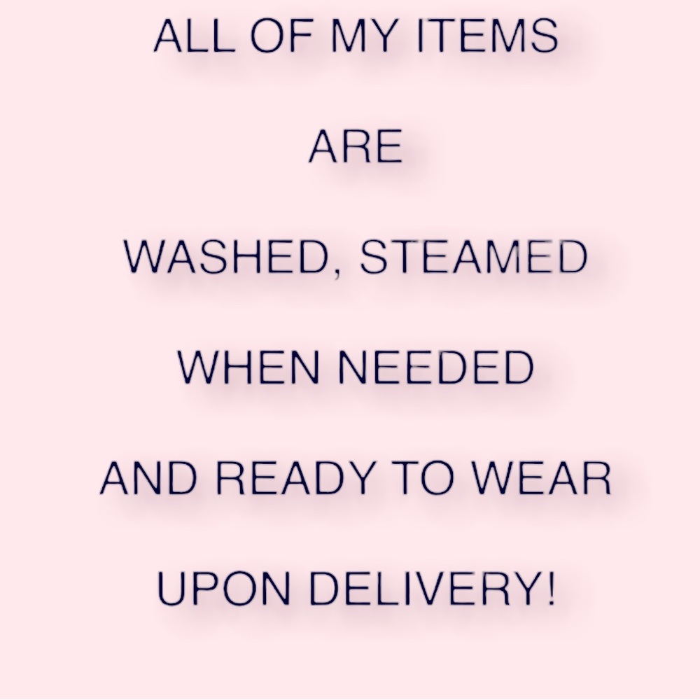 All items in my closet are ready for wear!